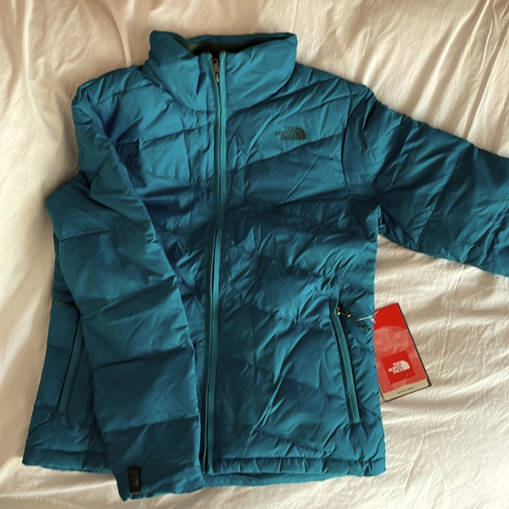 North Face size Medium teal down insulated jacket